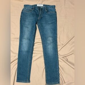 Topman Men's Straight Blue Jeans